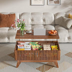 Lift Top Coffee Table with Hidden Compartment, Mid Century Modern Coffee Table - Image 5