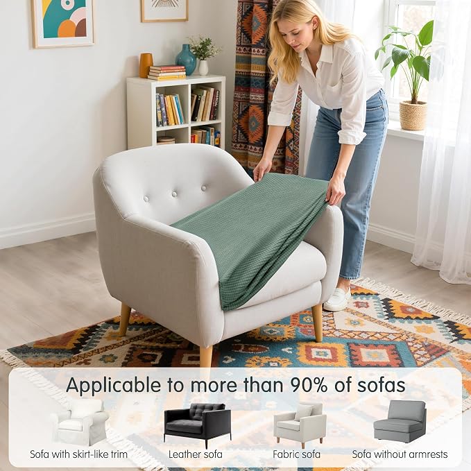 Hokway Couch Cushion Covers Stretch Cushion Covers Sofa Seat Cushion Slipcover - Image 5