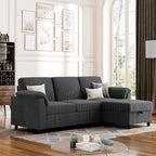 Vongrasig Convertible Sectional Sofa Couch, 3 Seat L Shaped Sofa by Vongrasig