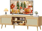 SUPERJARE Boho TV Stand for 65 Inch TV, Entertainment Center by SUPERJARE