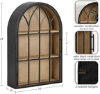 Kate and Laurel Megara Decorative Wooden Hanging Arched Wall Cabinet - Image 3