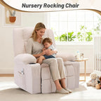Rocker Recliner Chair with Massage and Heat, Nursery Rocking Chairs - Image 7