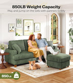 87in Corduroy Couch, Kidirect Sofa No Tool Assembly, Comfy Couches - Image 5
