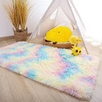 2x3 Rainbow Fluffy Soft Area Rug Non-Slip - Image 2