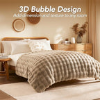 L'AGRATY Faux Rabbit Fur Throw Blanket - Image 6