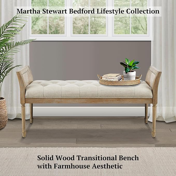 Martha Stewart Isla Entryway Accent Bench - Image 3