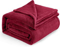 Bedsure GentleSoft Fleece Blankets King Size Burgundy by Unknown