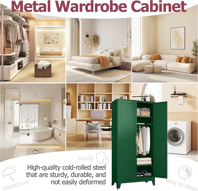 GAIOUS Metal Wardrobe Cabinet - Image 5