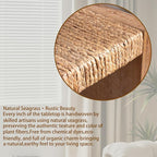 KEIKI 69" Seagrass Console Table, Handwoven Tabletop - Image 3