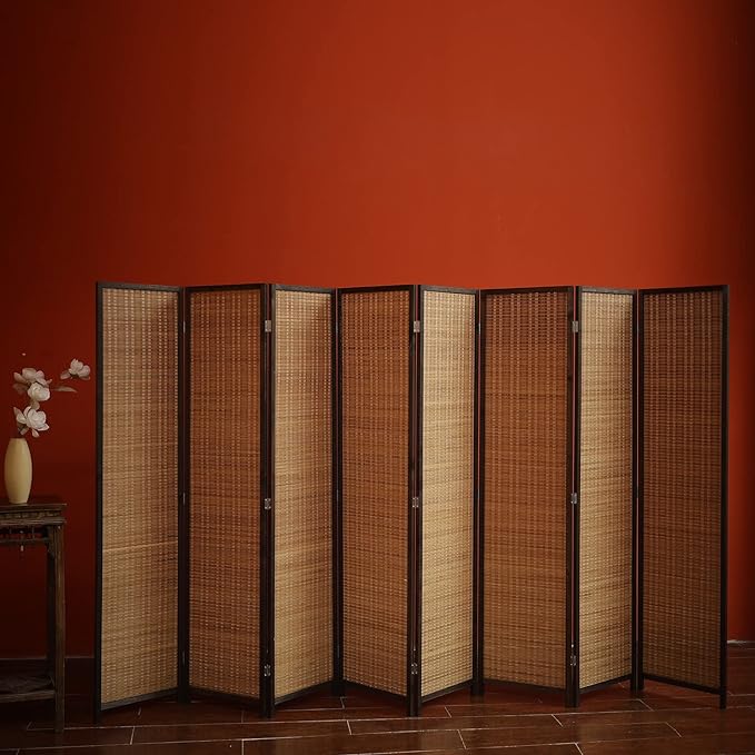 Furnnylane 8 Panel Bamboo Room Divider by Furnnylane