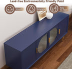 ARTPOWER TV Stand with Storage, Under TV Cabinet with Glass Door, TV Console - Image 5