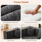 MONVANE Modular Sectional Sofa, Oversized 10 Seat Convertible U Shaped Couch - Image 4