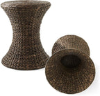Casafield Hourglass Side Table, Espresso Dark Brown, Hyacinth Round End Table - Image 6