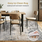 LOONGRUG 6x9 Area Rugs Washable Neutral Modern Living Room Rug Grey Brown | - Image 6