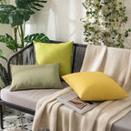 MIULEE Pack of 2 Decorative Outdoor Solid Waterproof Throw Pillow Covers Spring - Image 5