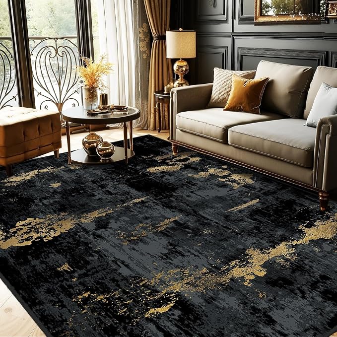 RELEANY Washable 7'x10' Abstract Area Rug by RELEANY