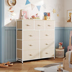 WLIVE 9 Drawer Dresser, Fabric Storage Tower - Image 2