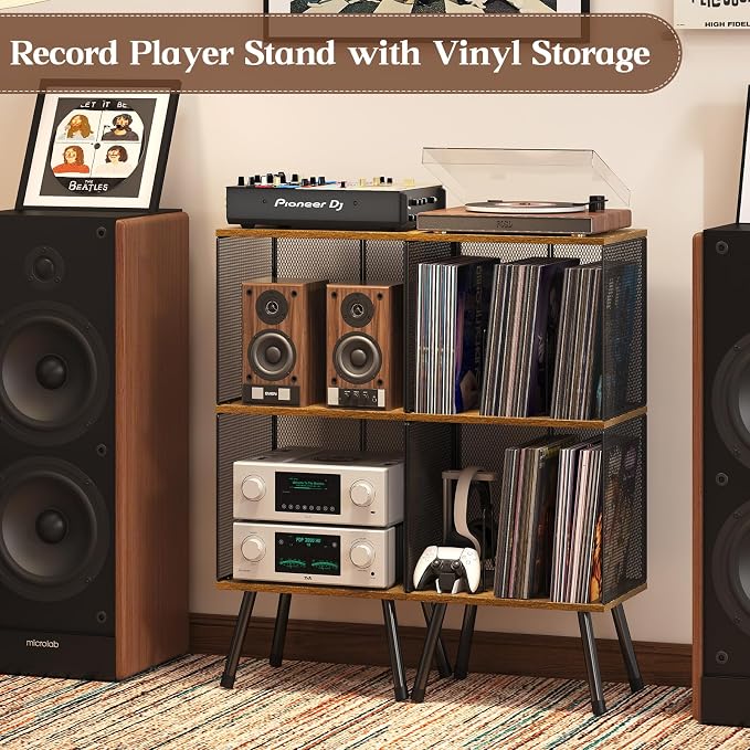X-cosrack 3-Tier Record Player Stand, Turntable Stand - Image 6