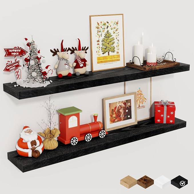 Fun Memories Floating Shelves for Wall, 40 Inch Floating Shelves for Home Decor by FunMemories