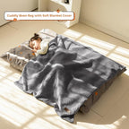 MAXYOYO 3 in 1 Kids Bean Bag Chair Couch, Convertible Chair Folds from Bean Bag - Image 4