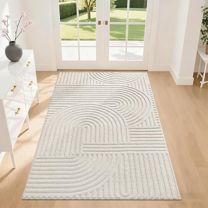 Pauwer 3x5 Area Rugs for Living Room, Modern Non Slip Washable Rug, Soft Fluffy by Pauwer