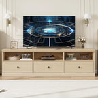 IDEALHOUSE 70in TV Stand for TVs up to 80", Mid Century Modern Entertainment - Image 2