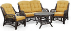 Malibu Lounge Loveseat Sofa Natural Rattan Wicker Handmade Design - Image 4
