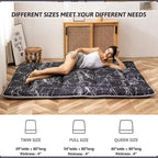 MAXYOYO Black Marble Printed Japanese Futon, Thicken Sleeping Pad Roll Up - Image 4