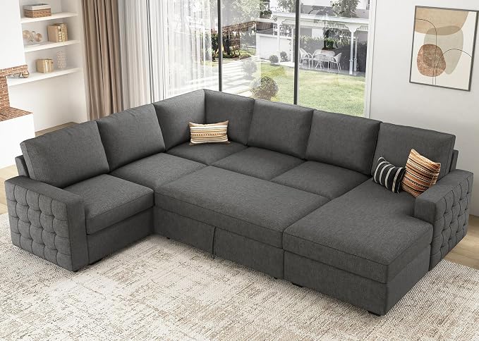 HONBAY Sectional Sleeper Sofa - Image 5