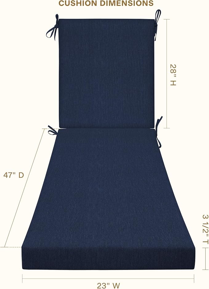 Honeycomb Outdoor Chaise Lounge Cushion - Image 2