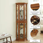 Glass Corner Display Cabinet - Image 5