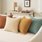MIULEE Boho Farmhouse Decorative Pillow Covers 20x20 Inch Set of 4 Rustic - Image 3