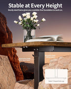 BIZUM Electric Standing Desk 60 x 24 Inch Computer Desk-Gaming Desk Rustic - Image 6