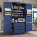 VilroCaz 80.1'' Tall Freestanding Kitchen Pantry Storage Cabinet Cupboard by VilroCaz