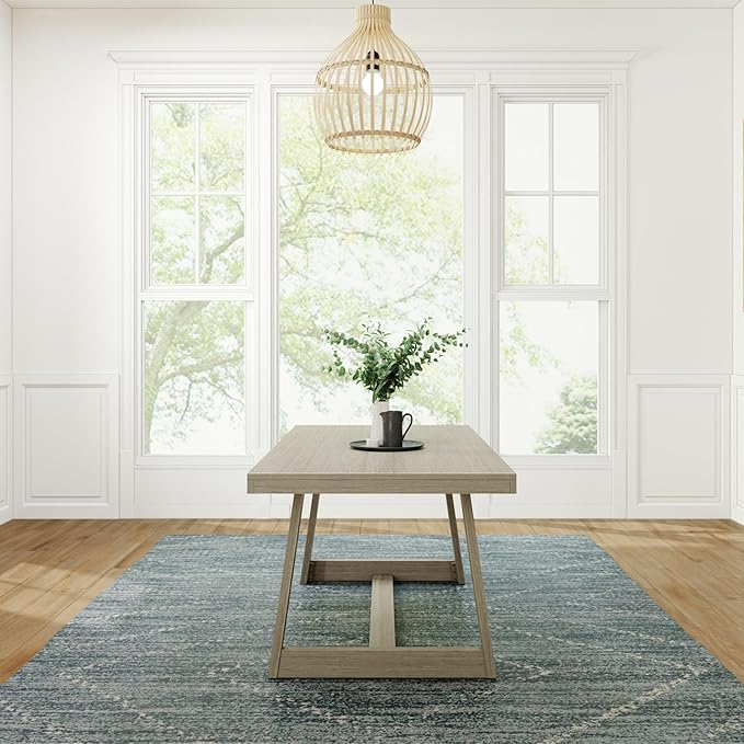 Plank+Beam 72 Inch Farmhouse Dining Table, Solid Wood Rustic Kitchen Table - Image 3