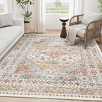 5x7 Area Rugs for Living Room, Large Washable Rug, Dining Room, Low Pile by Zesthome