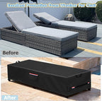 Waterproof Patio Lounge Chair Cover 2 Pack, Heavy Duty 600D Waterproof Outdoor - Image 3