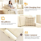 Ihanherry Large U-Shaped Sectional Sofa Bed, 8-Seater Convertible Sleeper - Image 6