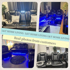 Power Recliner Sofa Set with LED, Air Leather Reclining Sofa Set, 3 Piece - Image 3