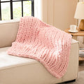 L'AGRATY Chunky Knit Throw Blanket by LAGRATY