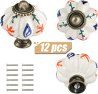 Ivory Pumpkin Knobs 12 Pack Ceramic Cabinet Knobs Vintage Drawer Pulls - Image 2