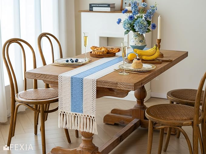 FEXIA Summer Table Runner Light Blue - Image 4