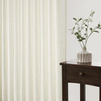 96 Inches Long Pinch Pleated Semi Sheer Curtains, Natural Linen Blended Light - Image 5