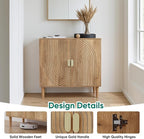 Smuxee Oak Sideboard Cabinet, Freestanding Buffet Cabinet - Image 6