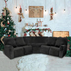 LightInTheBox 7-Piece Velvet Stretch Reclining Couch Covers 5 Seats Corner Sofa - Image 2