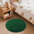 OLANLY Dark Green Round Rugs for Bedroom - Image 3