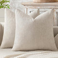 MIULEE Decorative Couch Throw Pillow Covers 20x20 Inch Neutral Beige 2 Pack | by MIULEE