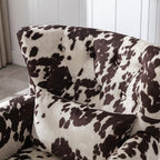 Mid Century Modern Accent Chair Upholstered Armchair Comfy Velvet Tufted - Image 4