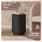 LeisureMod 14” Wide Round Side Table in Fiberstone - Image 5
