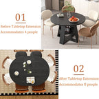43.3in-59in Extendable Round Dining Table - Image 4